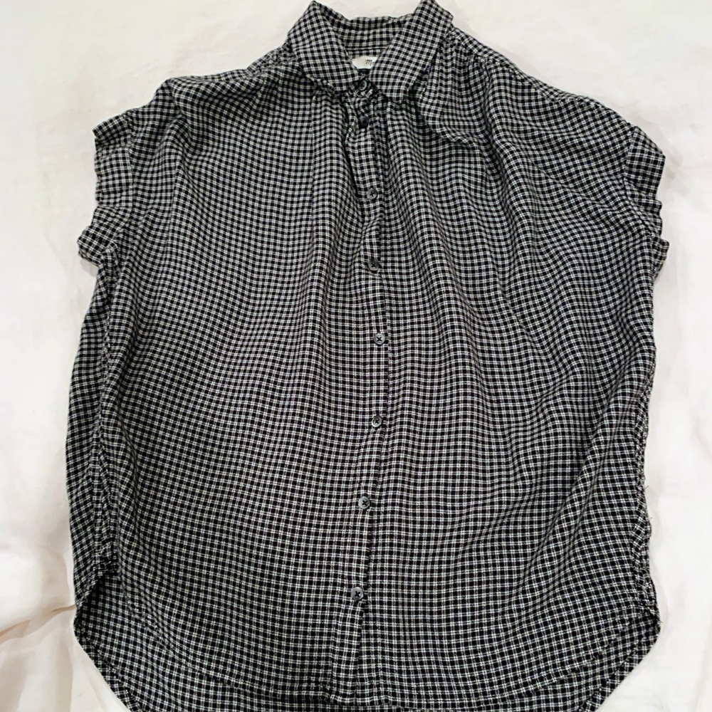 Madewell Black/white Courier Shirt button down